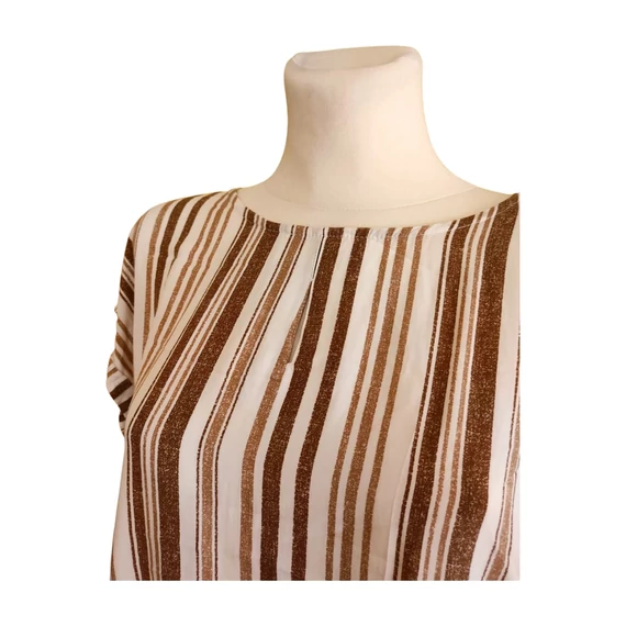 Laura Torelli barna csíkos női felső