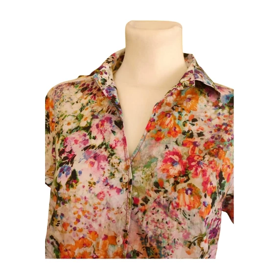 Eterna lila mintás női blúz