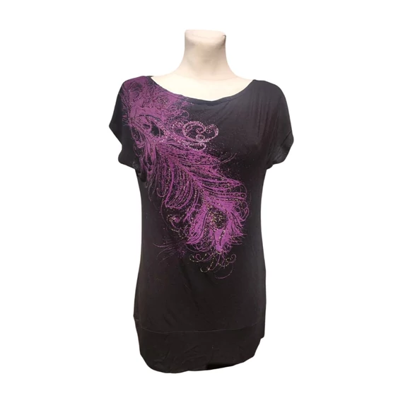 Orsay fekete mintás női felső