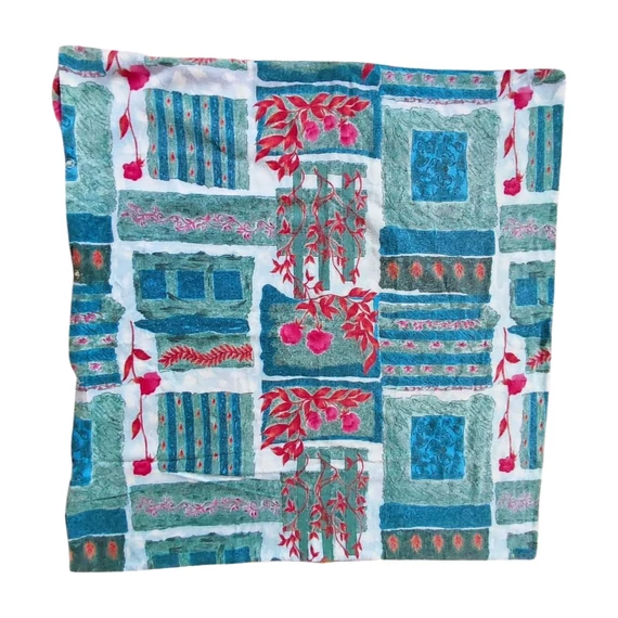 Zöld virágmintás flottír felnőtt ágynemű