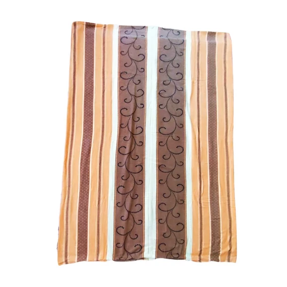 Narancs és barna színű flottír felnőtt ágynemű