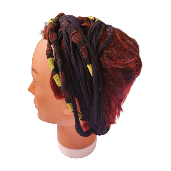 Fekete és zöld női fejpánt