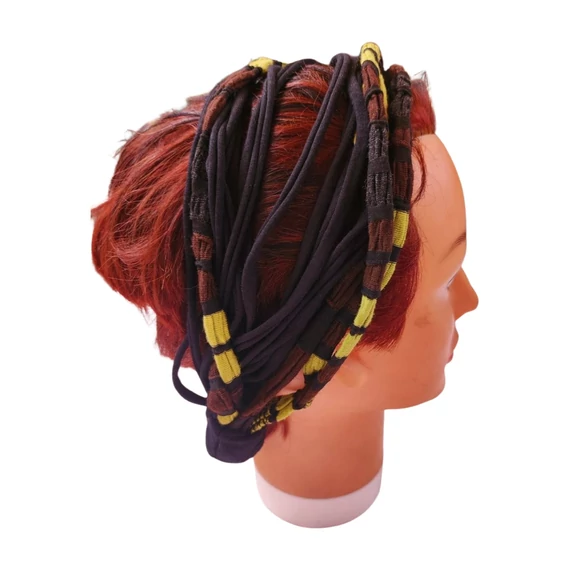 Fekete és zöld női fejpánt