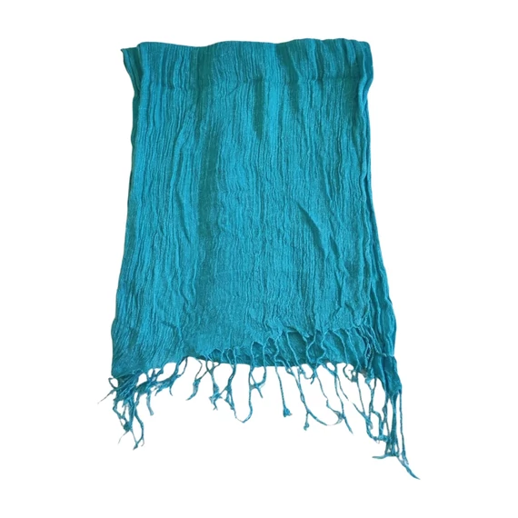 Türkiz színű vékony női sál