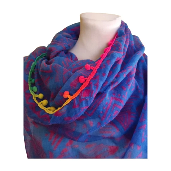 Carpisa kék bojtos női csősál