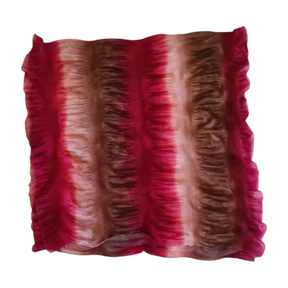 Lila és arany színű csíkos vékony női sál