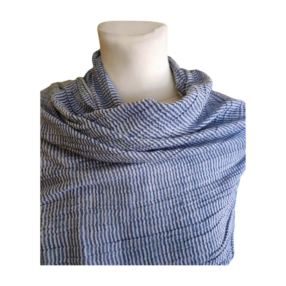 Indiska kék csíkos női vékony sál