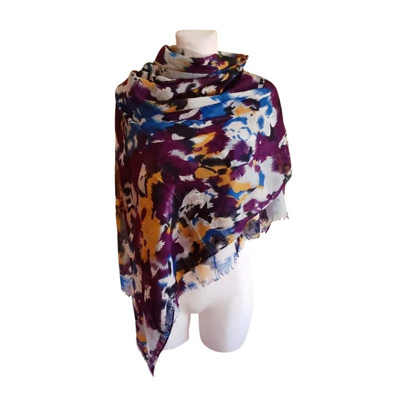 Lila mintás női sál