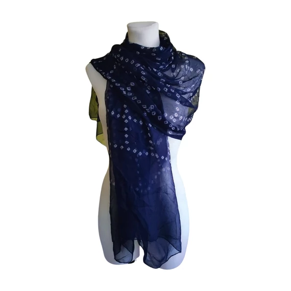 Sötétkék vékony női sál