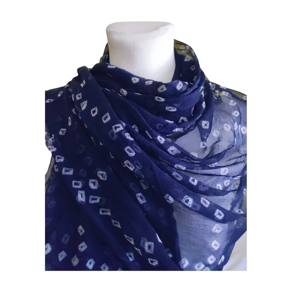 Sötétkék vékony női sál
