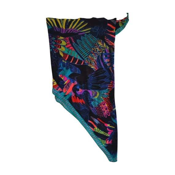 Kék papagáj mintás női kendő