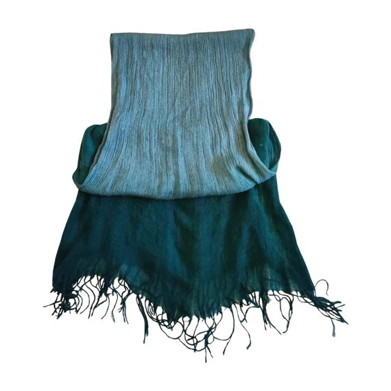 Zöld színátmenetes női vékony sál