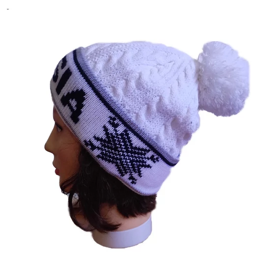 Fehér feliratos női sapka