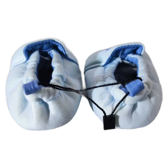 Kék vízilovas puha talpú babacipő (méret: 16)