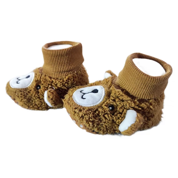 Barna macis puha talpú babacipő (méret: 19)