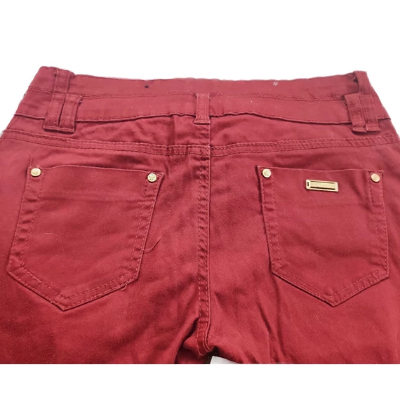 Flame bordó skinny női nadrág (méret: 34/XS)