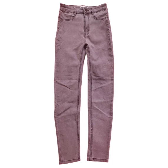 Pull & Bear szürke magas derekú skinny farmer