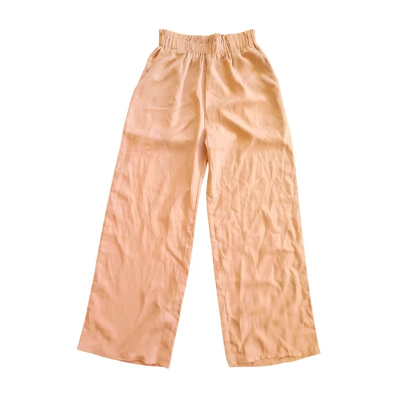 Hynet bézs bő szárú vékony női nadrág 