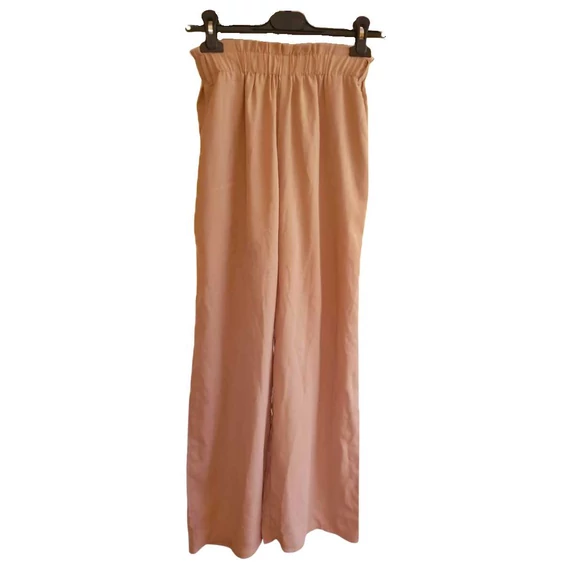 Hynet bézs bő szárú vékony női nadrág 