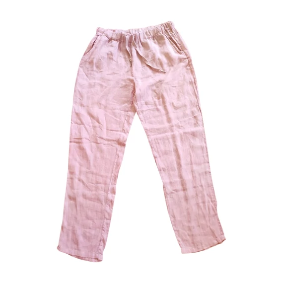 Bézs színű női vászon nadrág