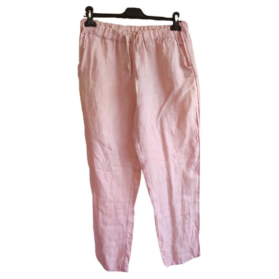 Bézs színű női vászon nadrág