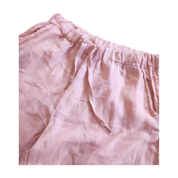 Bézs színű női vászon nadrág