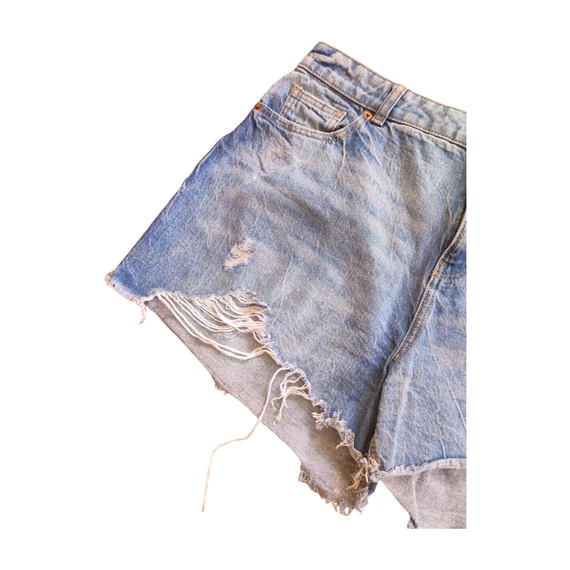 Clockhouse kék szaggatott női farmer rövidnadrág