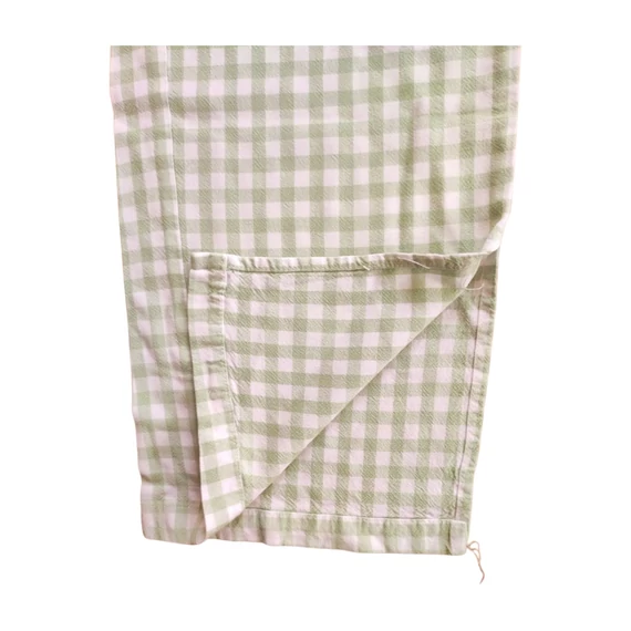 Bershka világos zöld kockás vékony női nadrág