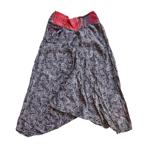 Szürke mintás női háremnadrág