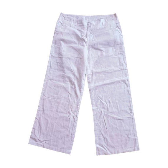 Flame fehér női vászon nadrág 