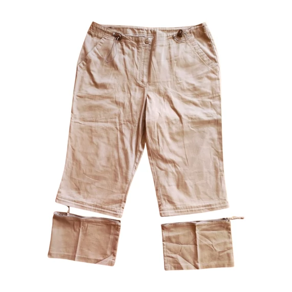 Barna terepszínű női 3/4-es túranadrág 