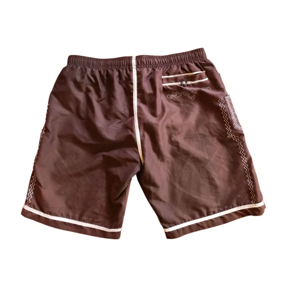 Alpin barna bajos mintás férfi sport rövidnadrág