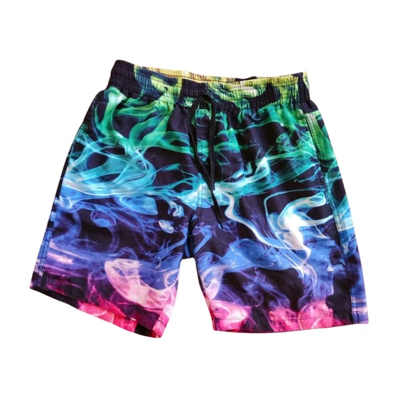 Kék színes férfi sport rövidnadrág