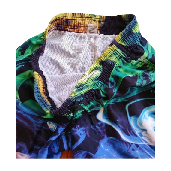 Kék színes férfi sport rövidnadrág