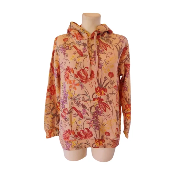 H&M narancs színű mintás női sport pulóver