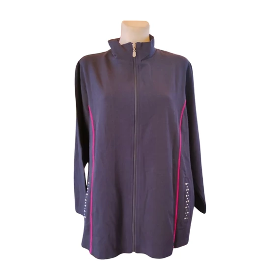 Catamaran sötétkék cipzáras női sport pulóver 