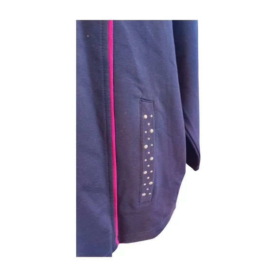 Catamaran sötétkék cipzáras női sport pulóver 