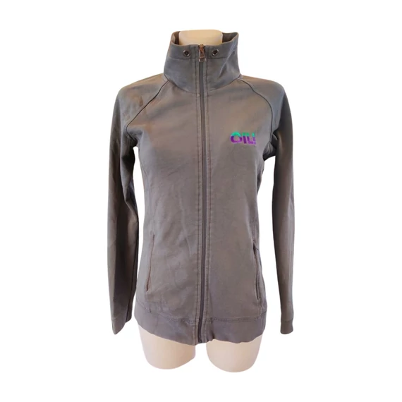 Hakro szürke cipzáras nő sport pulóver