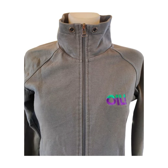 Hakro szürke cipzáras nő sport pulóver