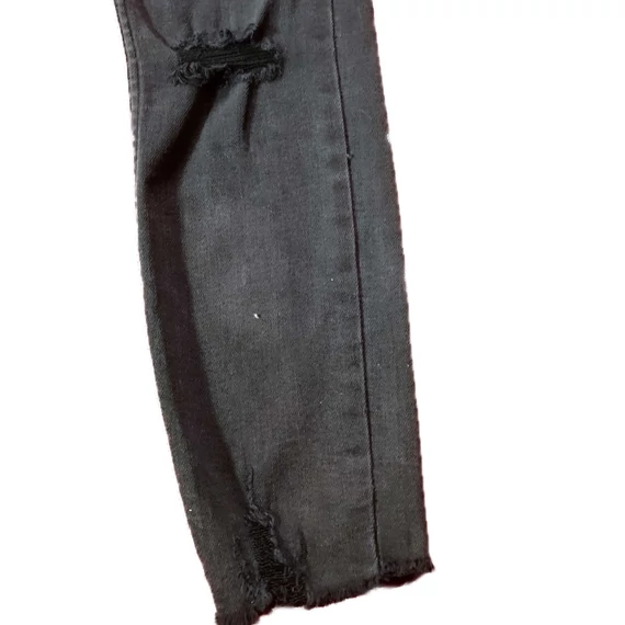 Fishbone fekete szaggatott női farmer (méret: 29/S)