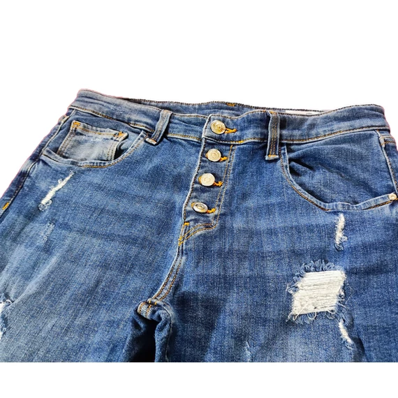 Cross Jeans szaggatott kék női farmer (méret: 27/XS)