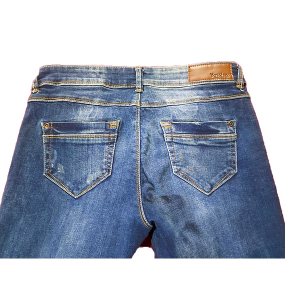 C&A sötétkék szaggatott női farmer (méret: 34/S)