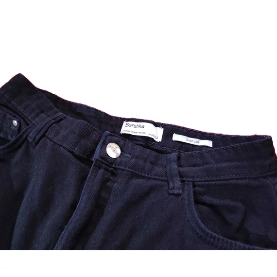 Bershka fekete wide legs női farmernadrág (méret: 38)
