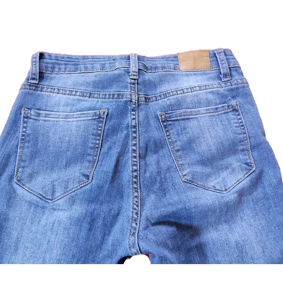 Bonny oldalcsíkos skinny kék női farmernadrág (méret: XS)