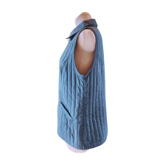 Aproductz kék steppelt mellény