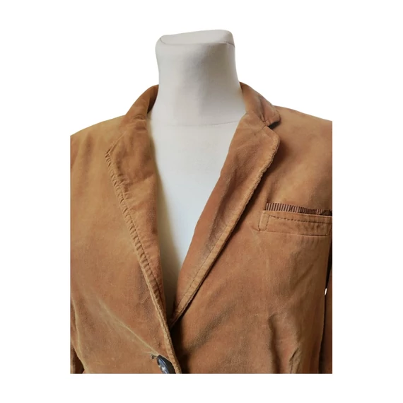 Marc O'Polo barna bársony női kabát 