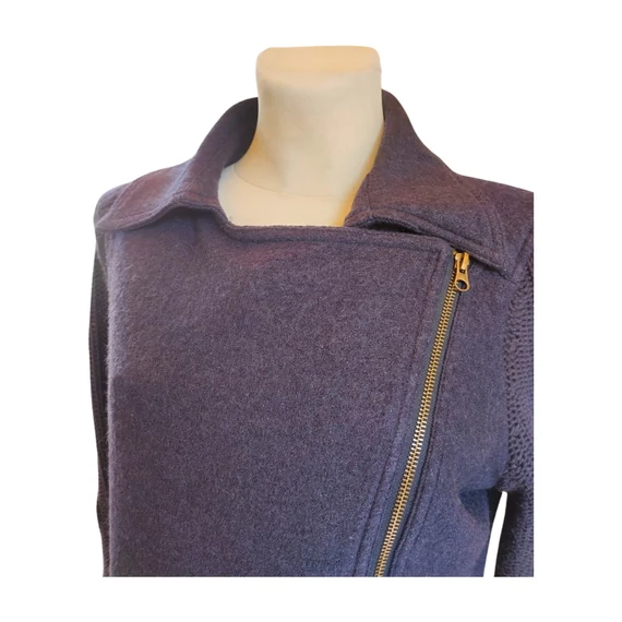 Tchibo sötétkék női gyapjú kabát