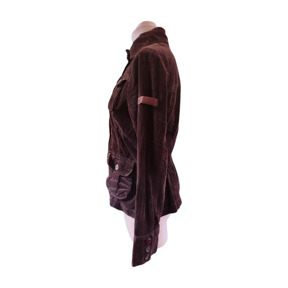 Tom Tailor sötétbarna kordbársony női kabát