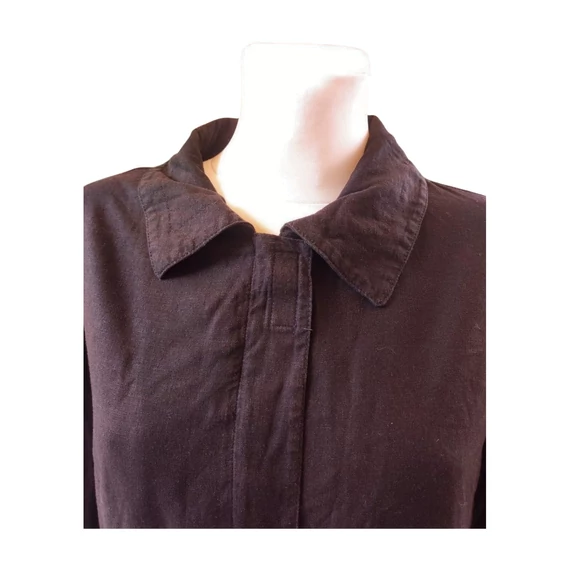 Fekete vékony női vászon kabát