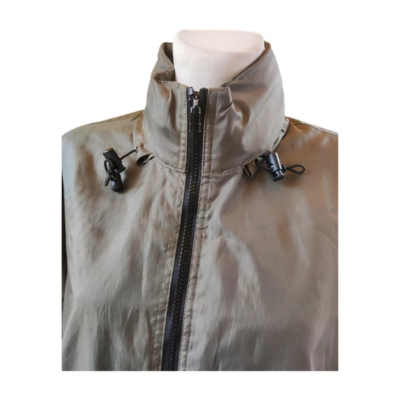 Sötétzöld női széldzseki 